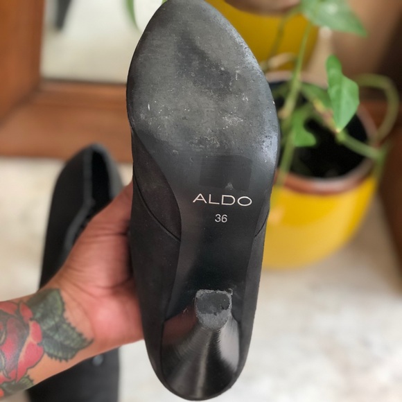 Leather ALDO Lace Up Heeled Booties - Picture 5 of 8